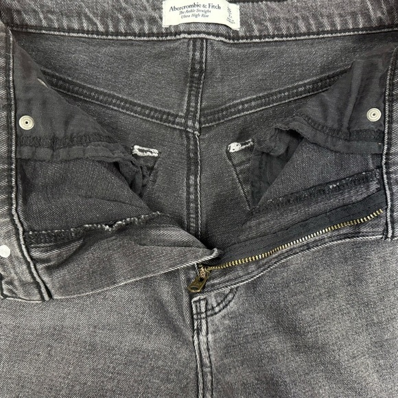 Abercrombie & Fitch Ankle Straight Ultra High Rise Gray Black Women’s 26 Regular - Picture 9 of 11